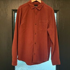 DUER no sweat moleskin/tencel shirt in Burgundy